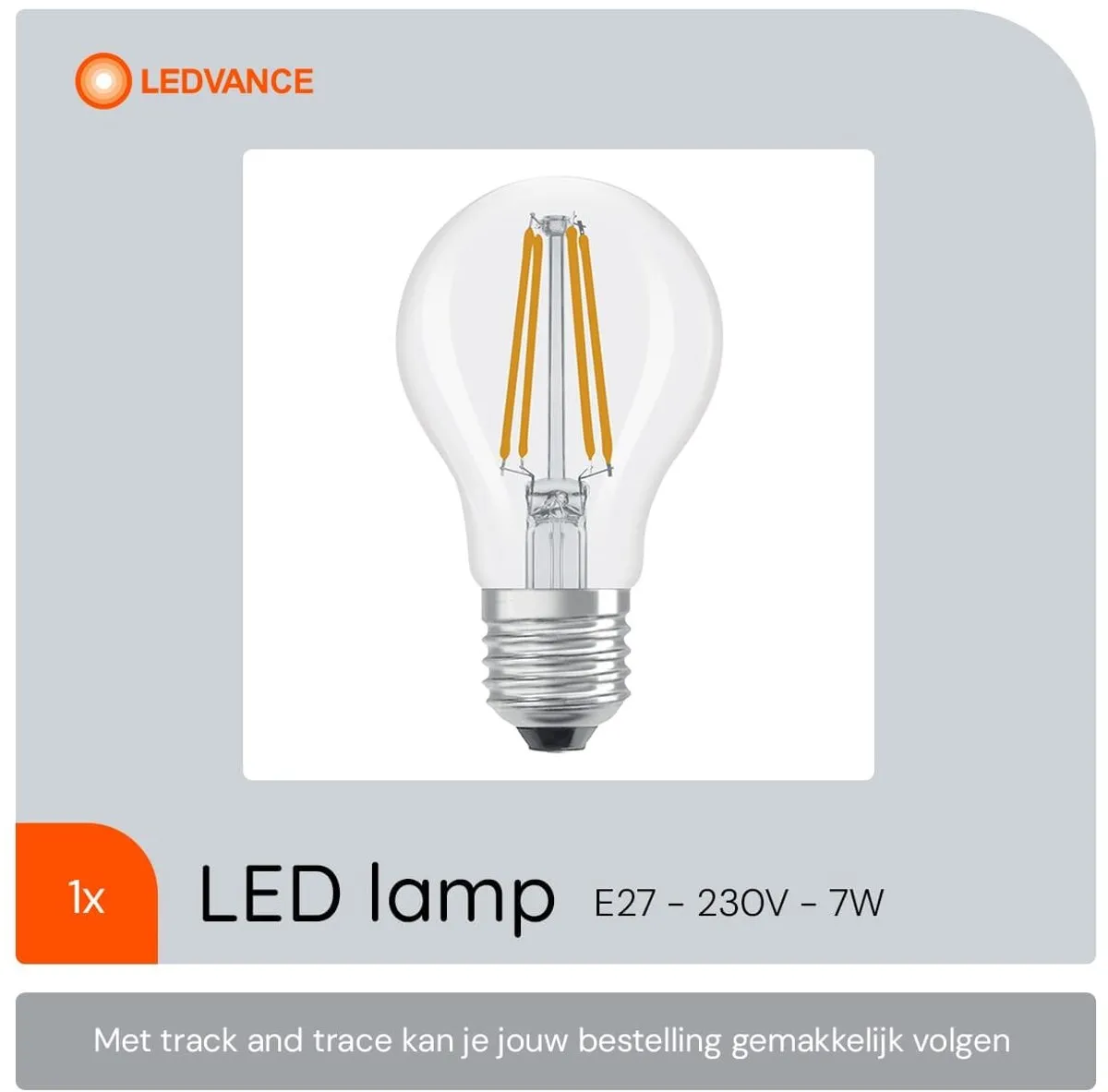 LEDVANCE LED Classic A60 E27 7W 806lm - Warm wit - Ø60mm