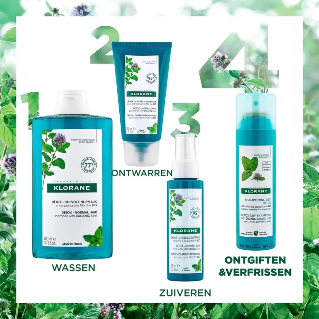 Klorane Droogshampoo Anti-Pollution Mint 150ml