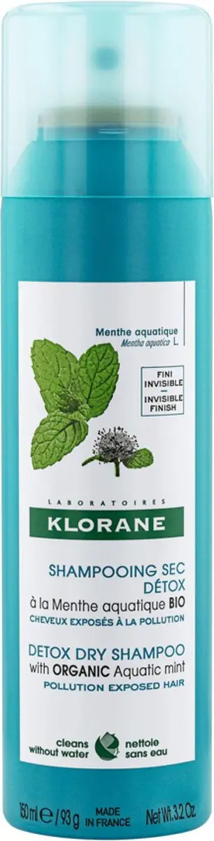 Klorane Droogshampoo Anti-Pollution Mint 150ml