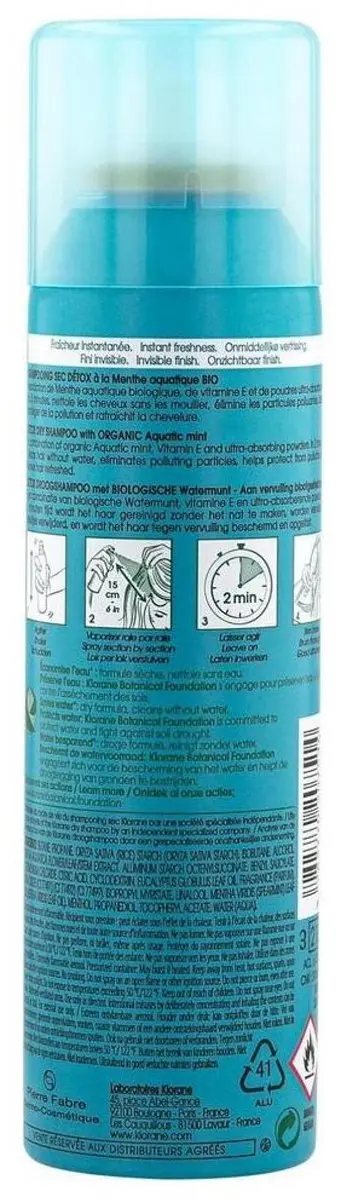 Klorane Droogshampoo Anti-Pollution Mint 150ml - afbeelding 6 van 6
