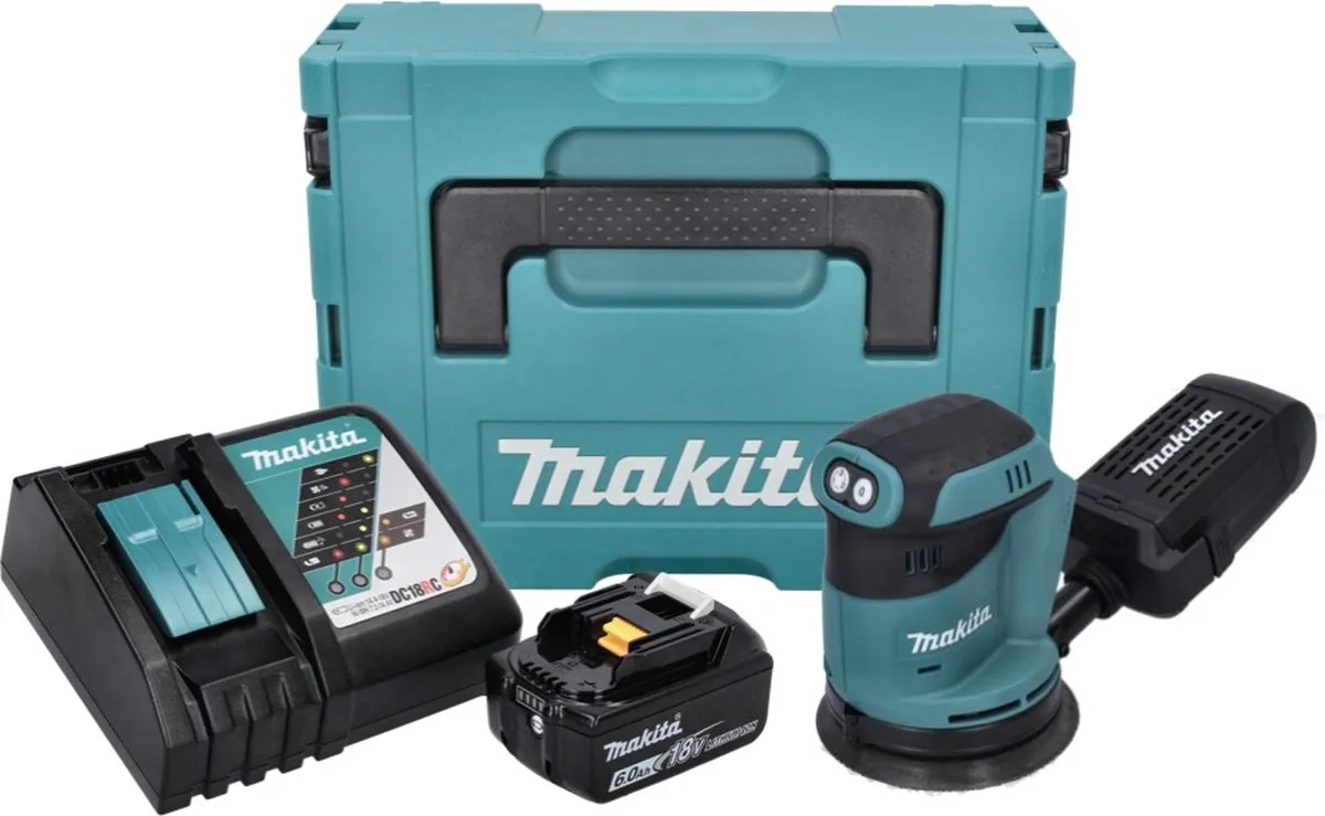Makita DBO 180 RG1J Excentrische Schuurmachine 125mm - 18V - 6,0Ah - Bundel - afbeelding 3 van 5