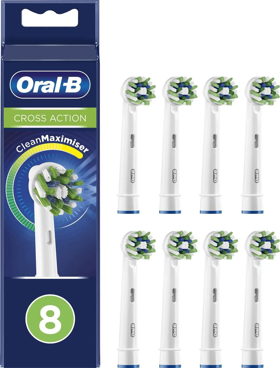 Oral-B CrossAction Opzetborstels 8 Stuks