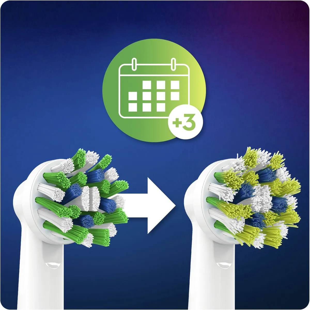 Oral-B CrossAction Opzetborstels 8 Stuks - Wit - afbeelding 3 van 6
