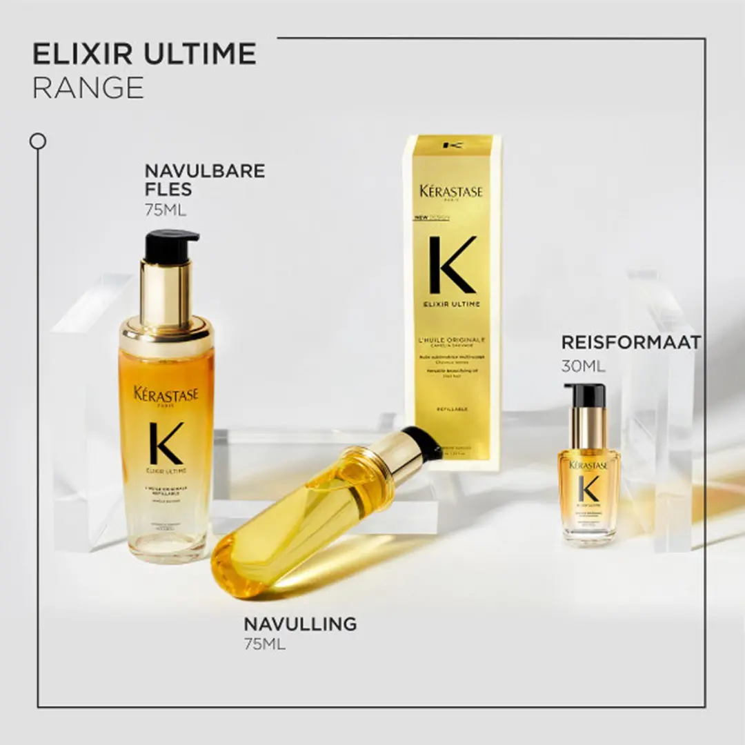 Kérastase Elixir Ultime Olie 75ml + Chronologiste Haarmasker 75ml