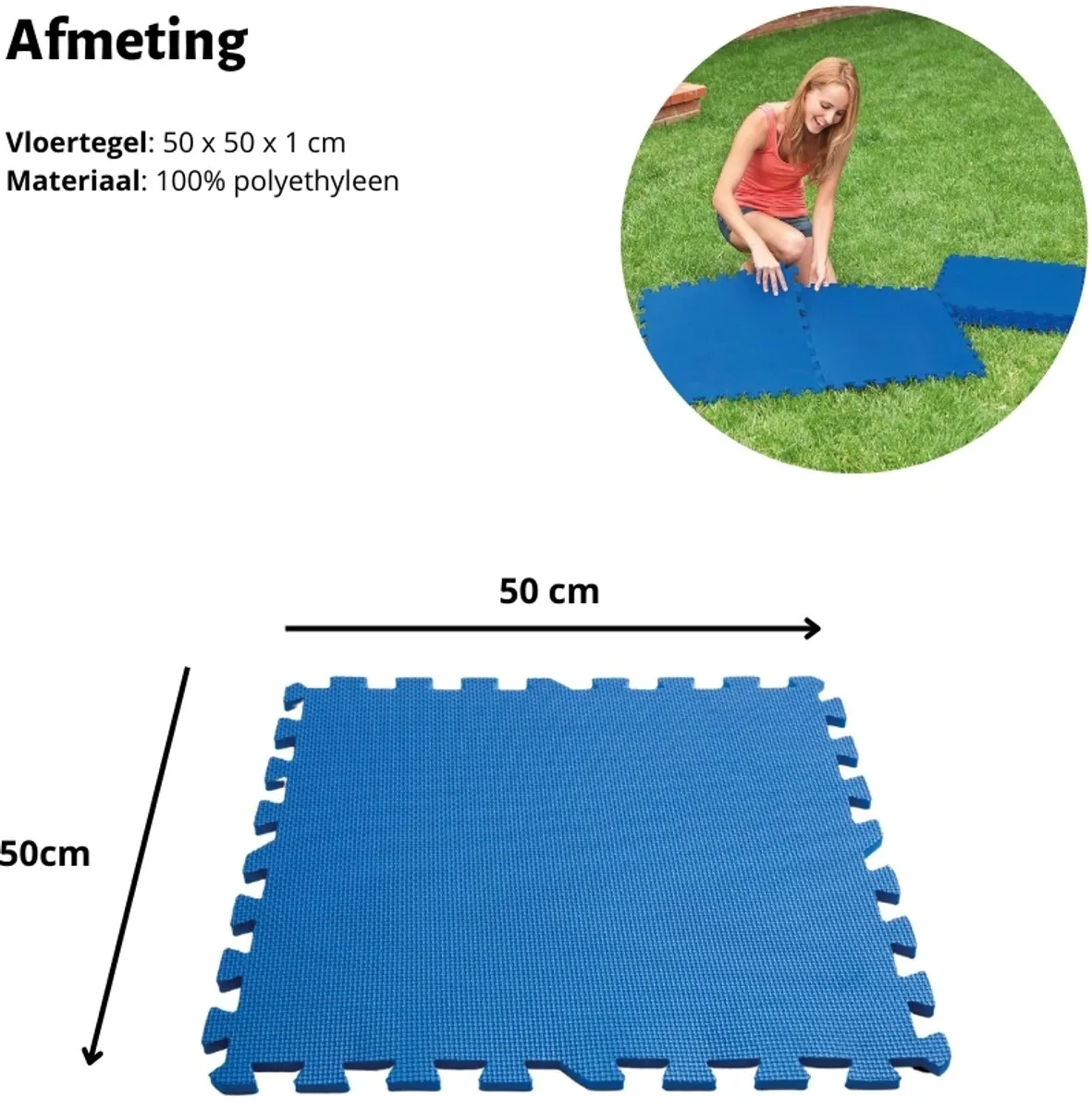 Intex Zwembadtegels 29081 - 8 Stuks 50x50cm - Blauw