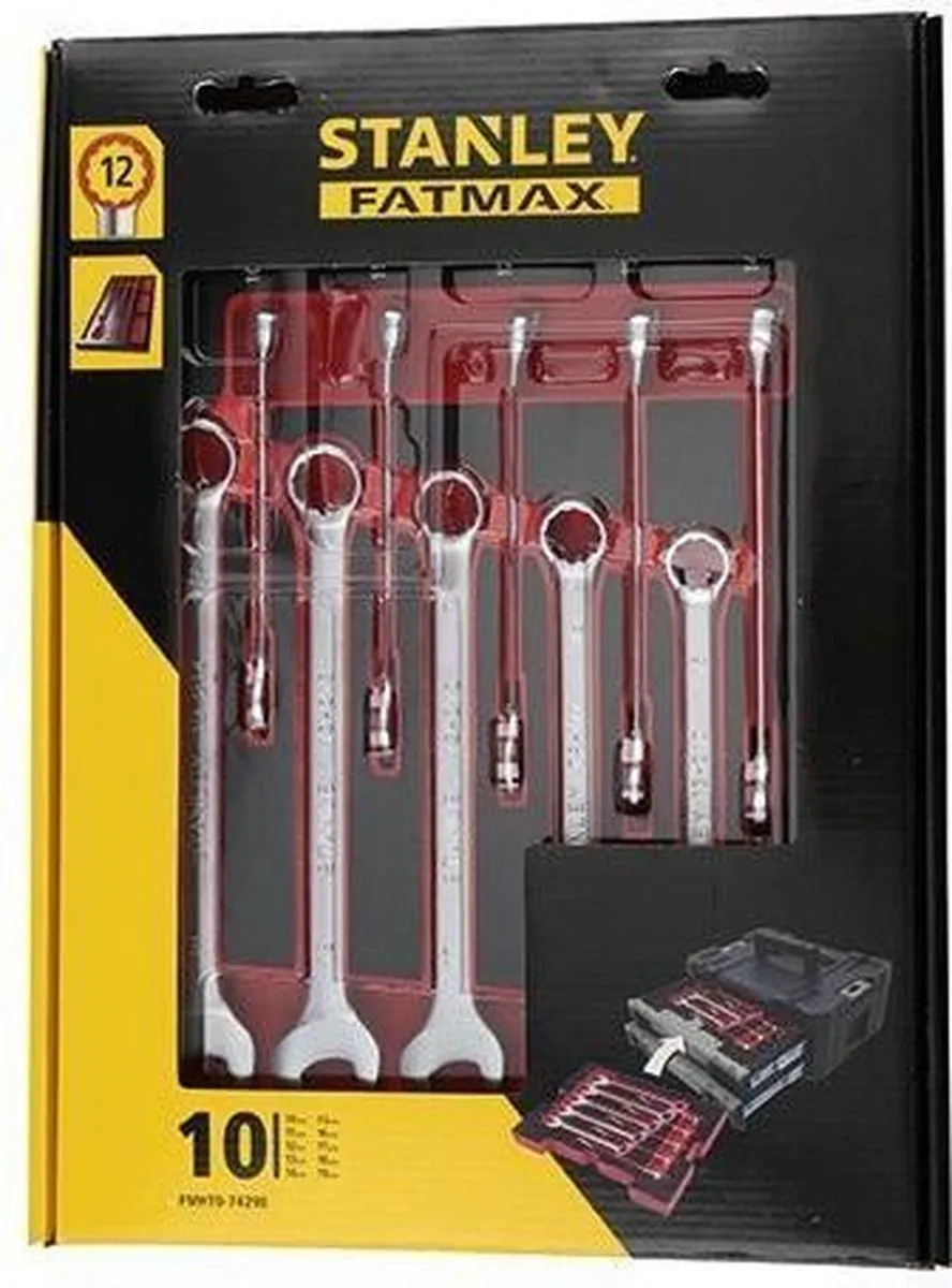 Stanley FatMax Ringsteeksleutelset 10-delig - Metrisch 10-19mm