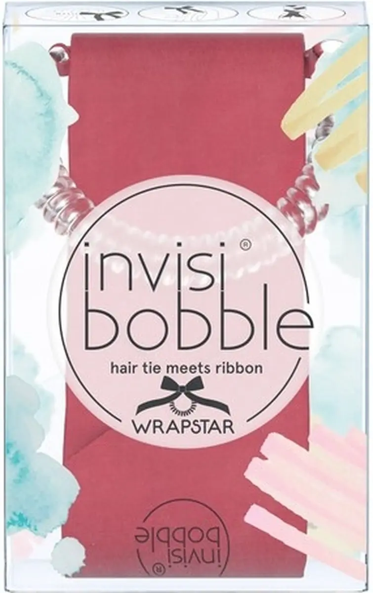 Invisibobble Wrapstar Haarelastiek - Zwart met print