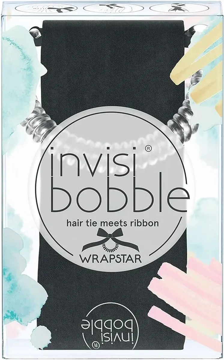 Invisibobble Wrapstar Haarelastiek - Zwart met print