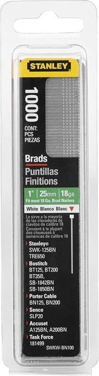 Stanley Nagels Type J 25mm - 1000 Stuks - afbeelding 6 van 6