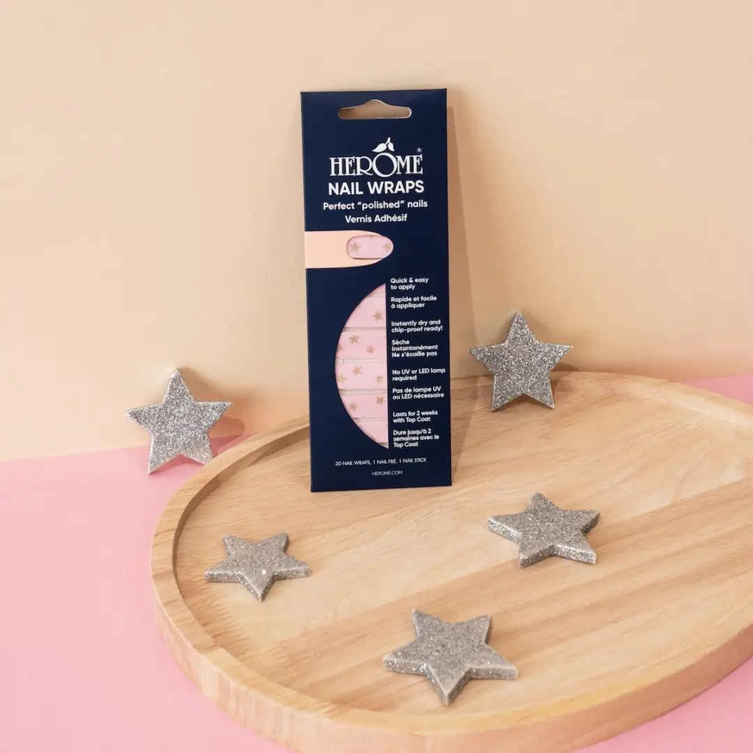 Herome Starry Pink Nagelstickers - 20 Stuks