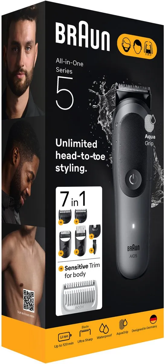 Braun S5 AIO5520 Tondeuse - Hoofd - Zwart/Grijs