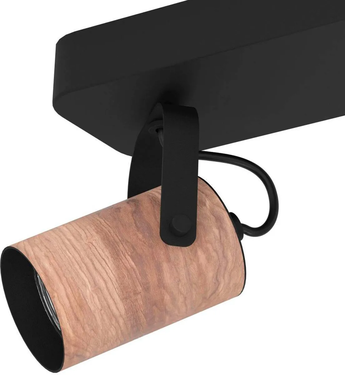 Eglo Cayuca Spot GU10 - 28cm - 2 Lichtpunten - Zwart/Bruin
