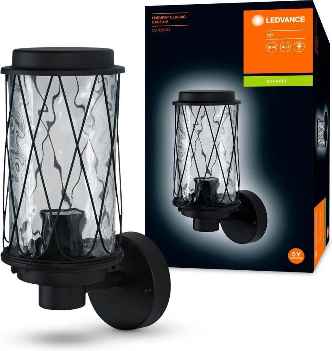 LEDVANCE Endura Classic Cage Buitenarmatuur E27 - IP44 - Zwart