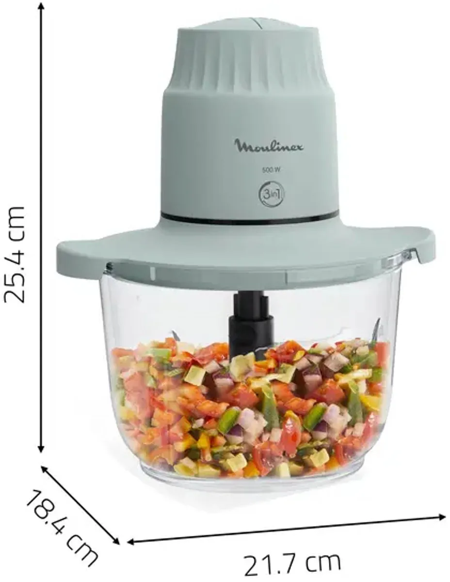 Moulinex Choppeo DJ603110 Elektrische Hakmolen 500W - 1L