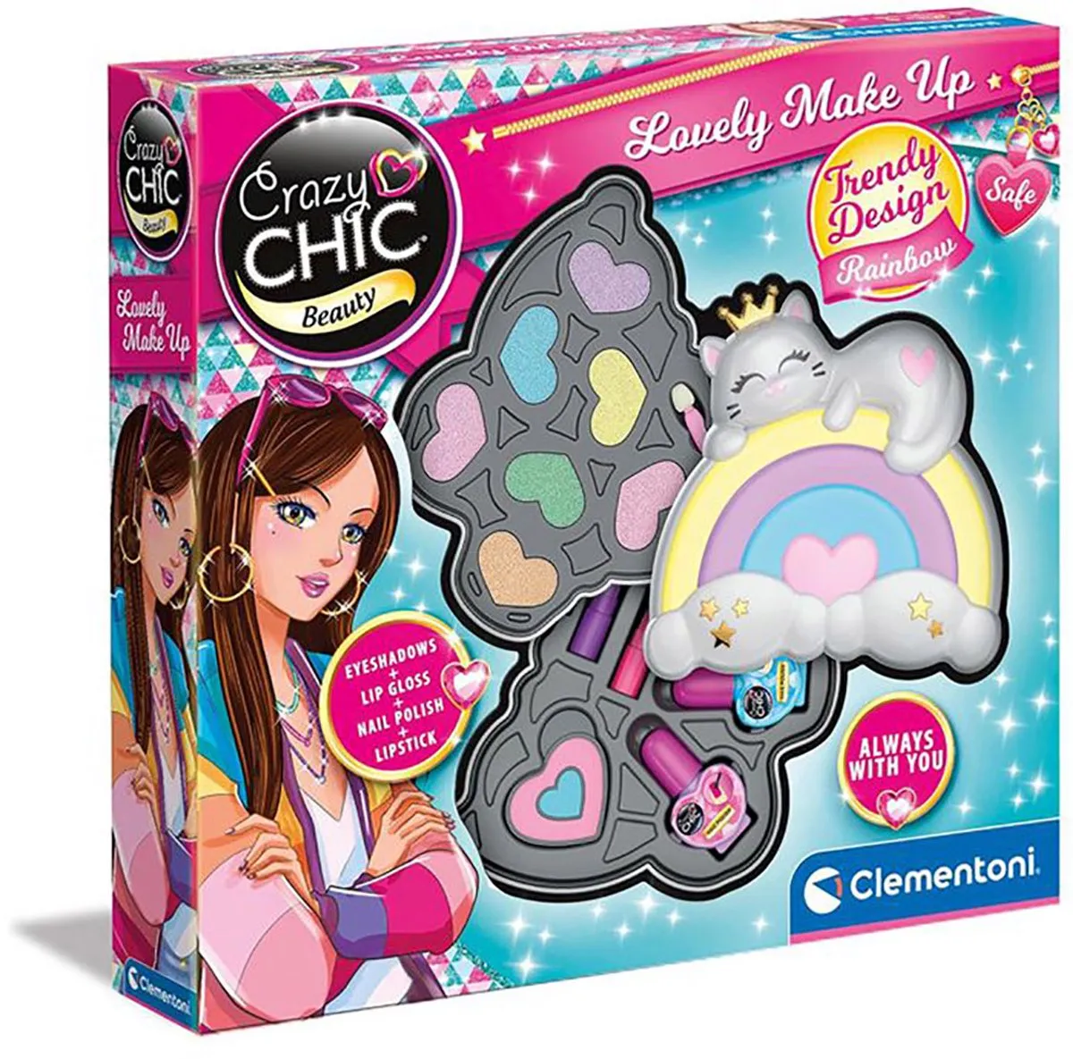 Clementoni Rainbow Makeup Set - Oogschaduw & Nagellak - afbeelding 3 van 5