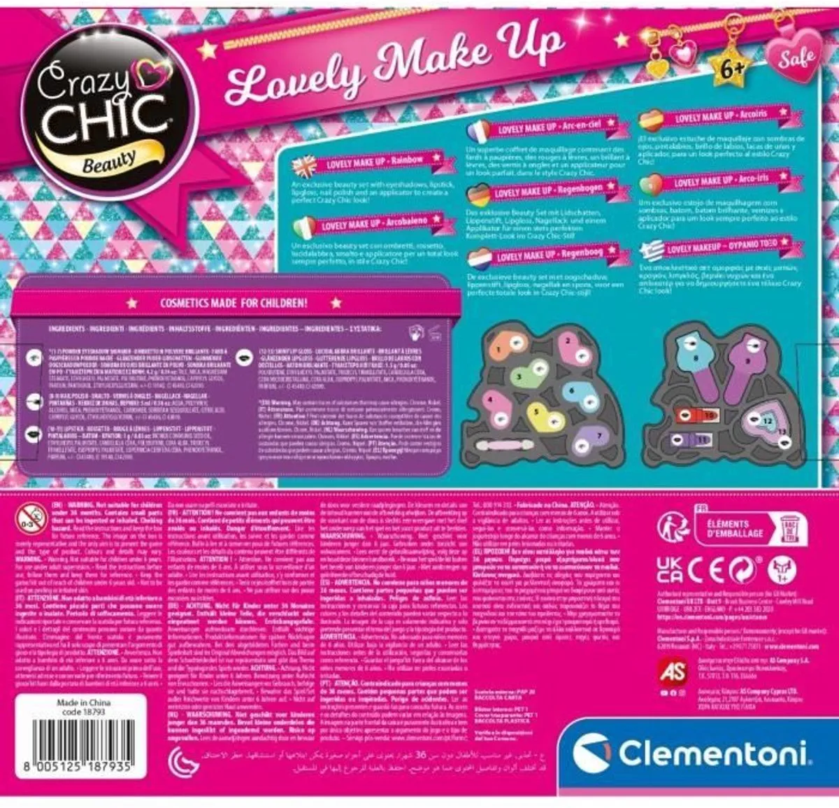 Clementoni Rainbow Makeup Set - Oogschaduw & Nagellak - afbeelding 2 van 5