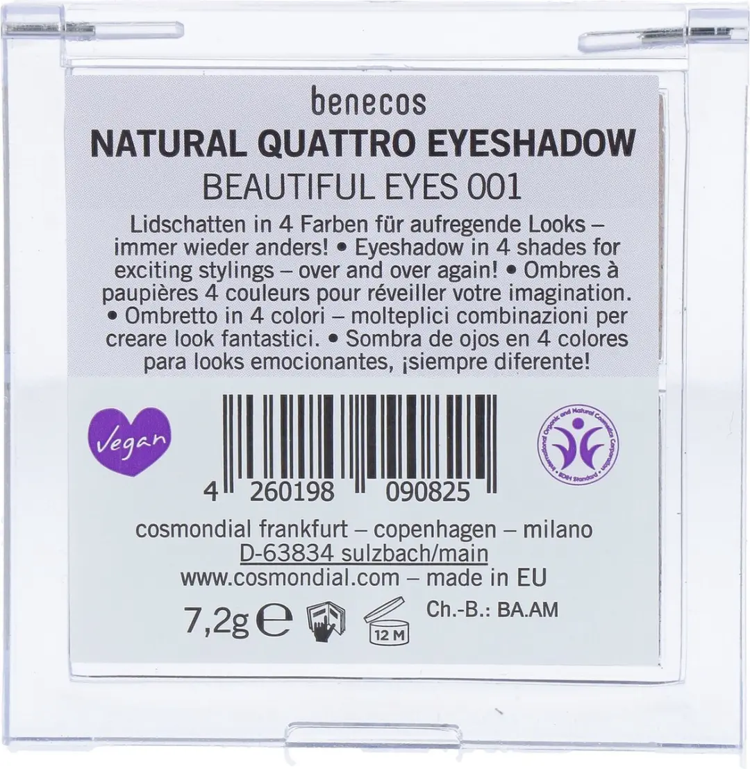 Benecos Quatro Beautifull Eyes Oogschaduw - Paars 4g