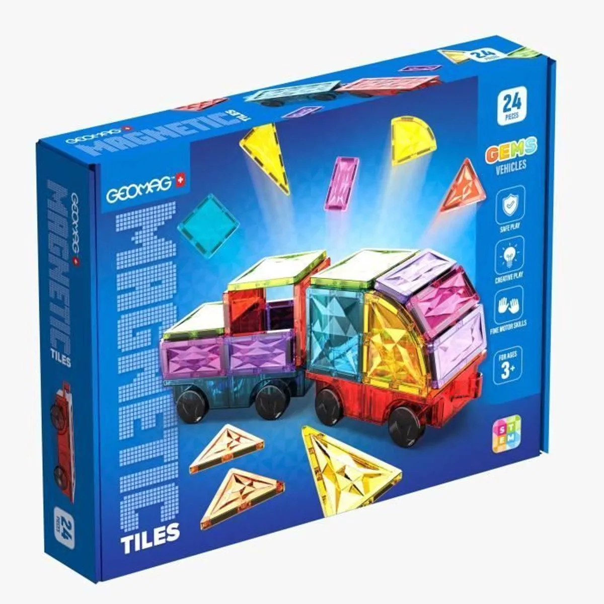 Geomag Magnetische Tegels Kristal 24 Stuks