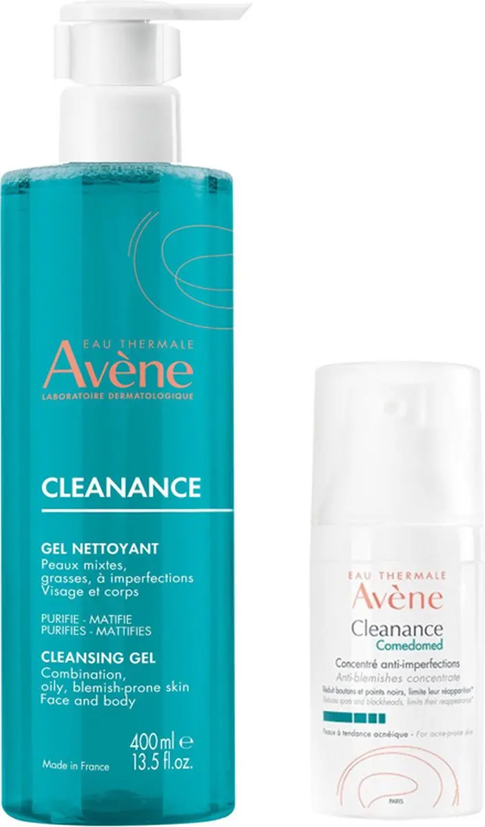 Avène Cleanance Reinigingsgel & Comedomed Concentraat - 2x400ml