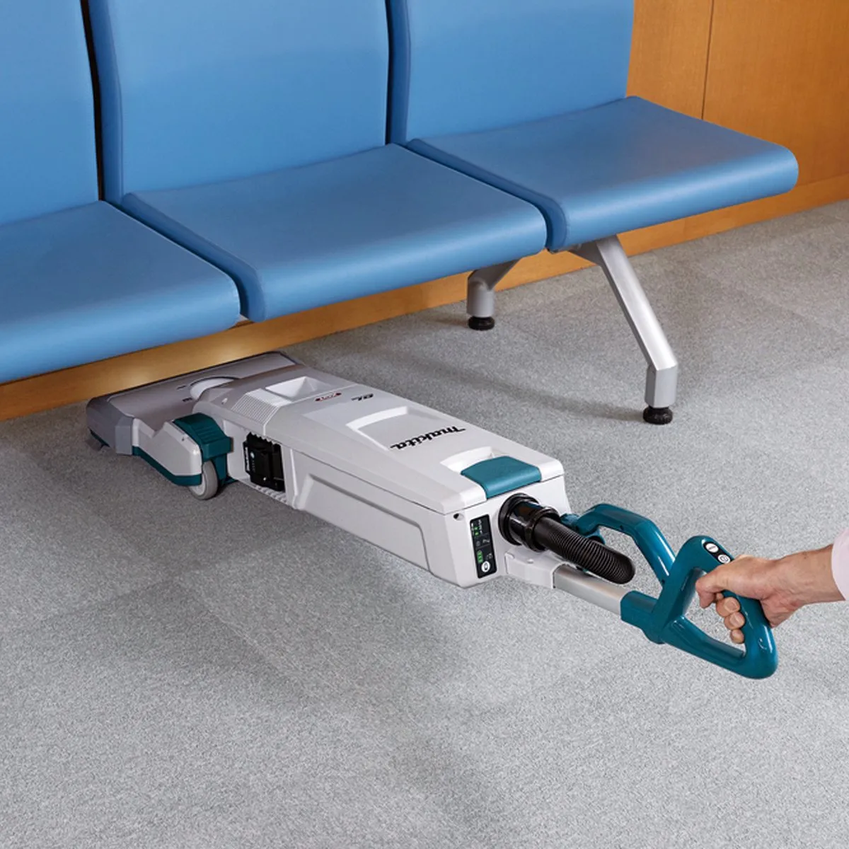 Makita VC010GZ Accu Borstelstofzuiger XGT 40V Max - Wit/Blauw - afbeelding 6 van 6