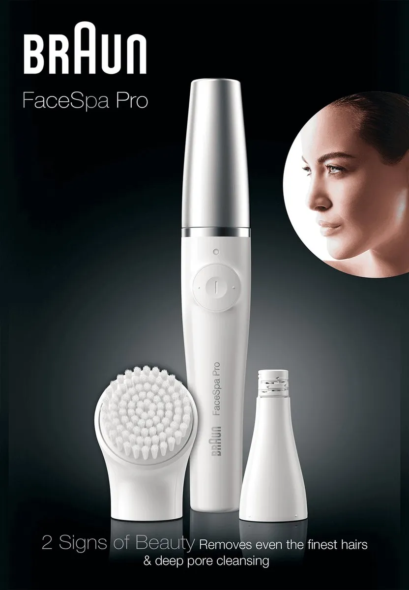 Braun FaceSpa PRO 910 Gezichtsepilator Reinigingsborstel - Wit