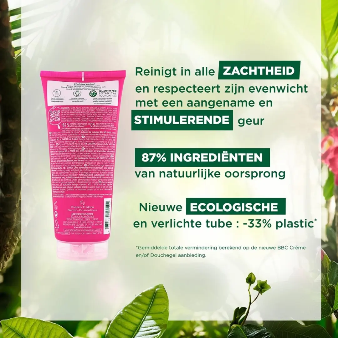 Klorane Douchegel BIO Cupuaçuboter 200ml - Vijgenblad