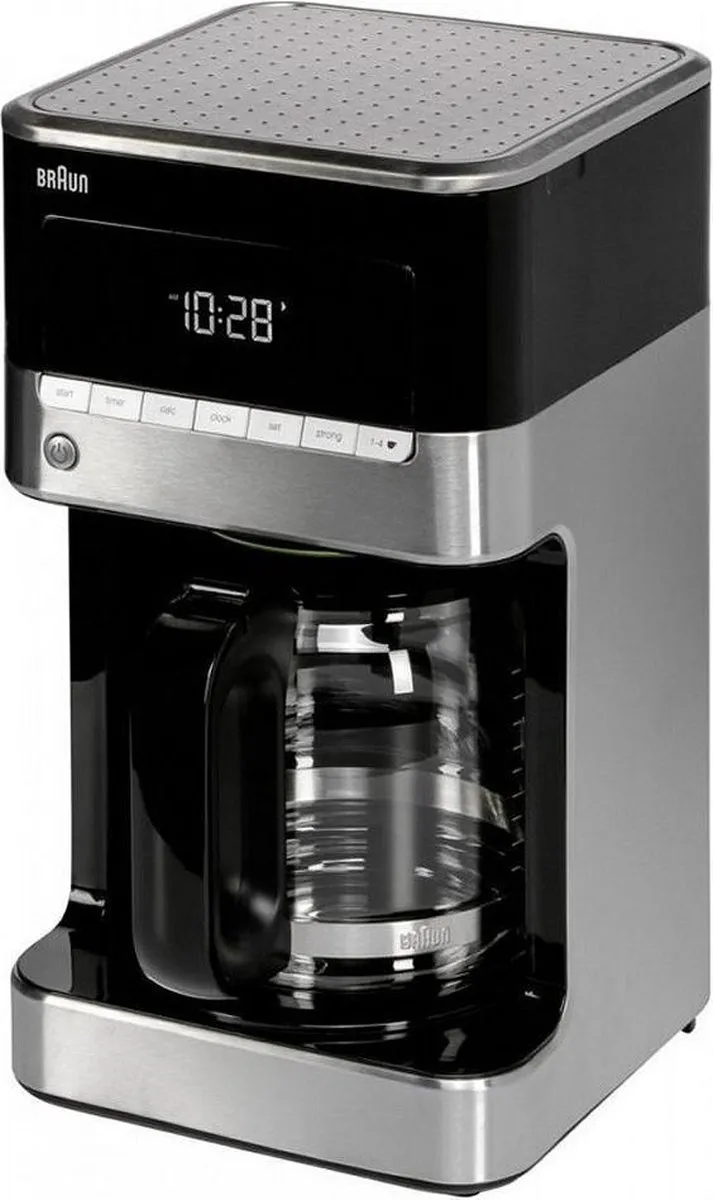 Braun PurAroma 7 KF7120 BK Filterkoffiezetapparaat - 12 Kopjes - 1.7L - Zwart/RVS