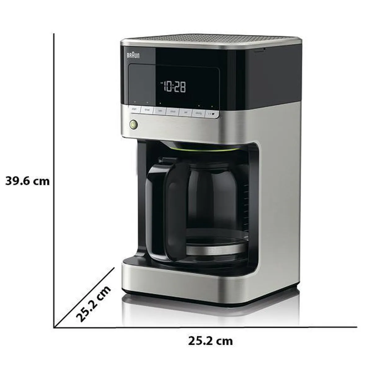 Braun PurAroma 7 KF7120 BK Filterkoffiezetapparaat - 12 Kopjes - 1.7L - Zwart/RVS