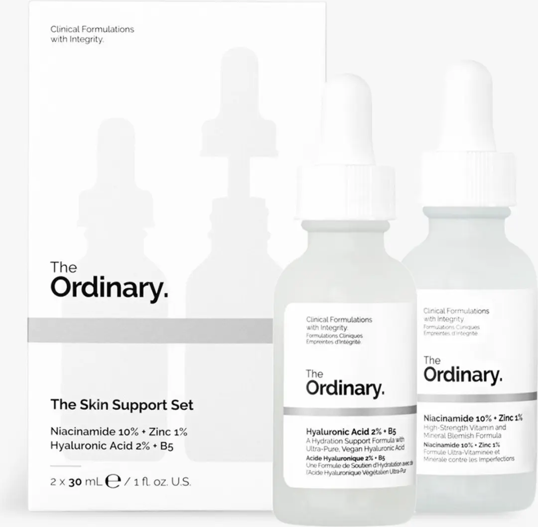 The Ordinary Skin Support Set - Niacinamide 10% + Zinc 1% & Hyaluronic Acid 2% + B5