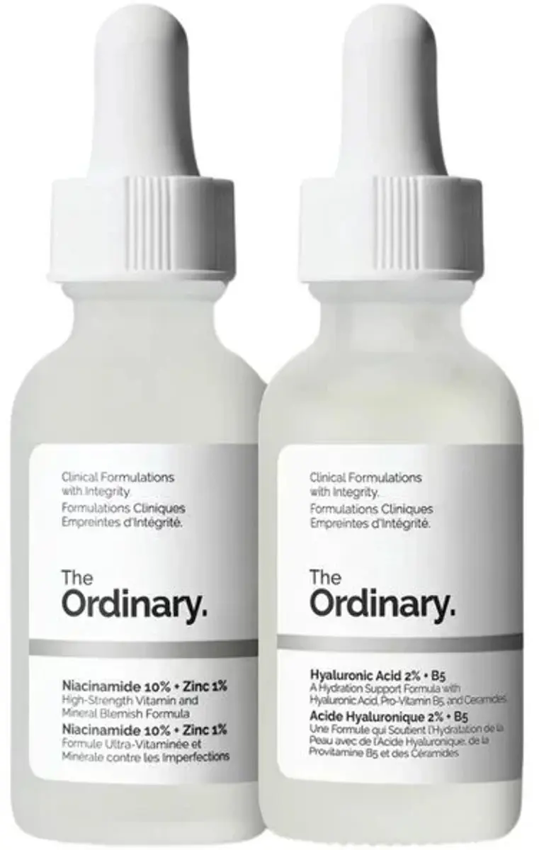 The Ordinary Skin Support Set - Niacinamide 10% + Zinc 1% & Hyaluronic Acid 2% + B5