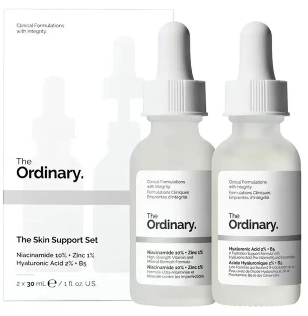The Ordinary Skin Support Set - Niacinamide 10% + Zinc 1% & Hyaluronic Acid 2% + B5