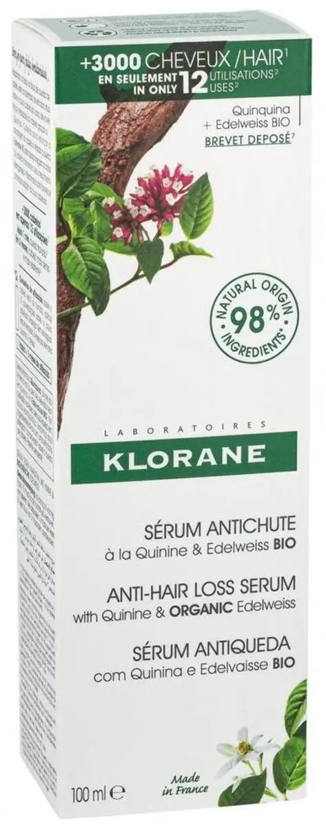 Klorane Quinine & Edelweiss Bio Haarverlies Serum 100ml - afbeelding 2 van 6