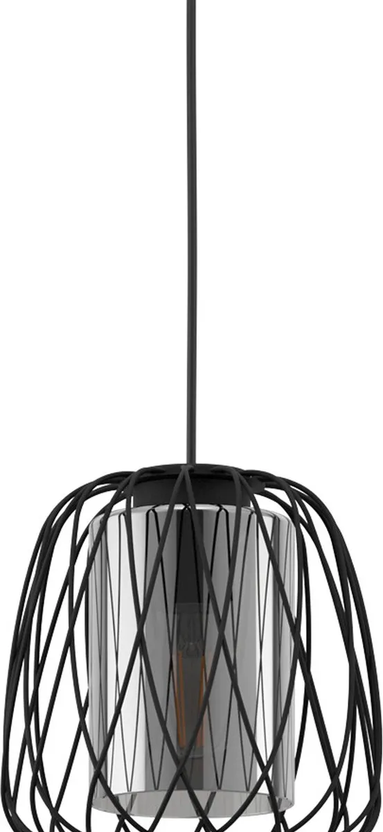 Eglo Floresta Hanglamp E27 - 3 Lichthoorns - Ø19,5cm - Zwart