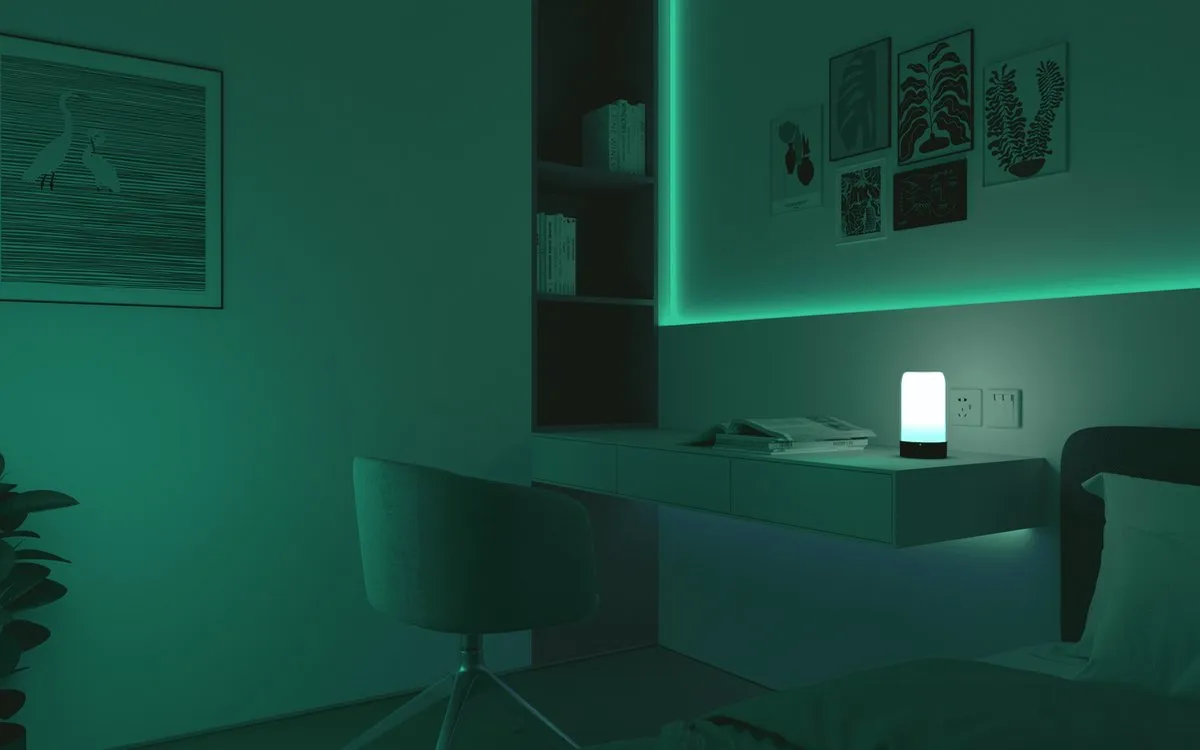 Calex Oplaadbare USB-C RGB Tafellamp - Zwart