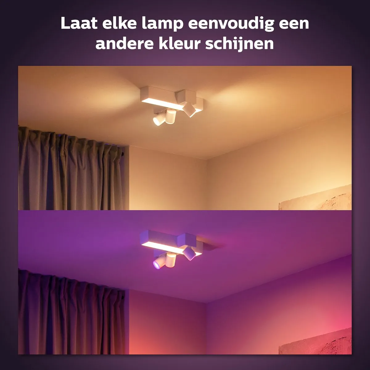 Philips Hue Centris Opbouwspot 3-spots - RGBW - Wit