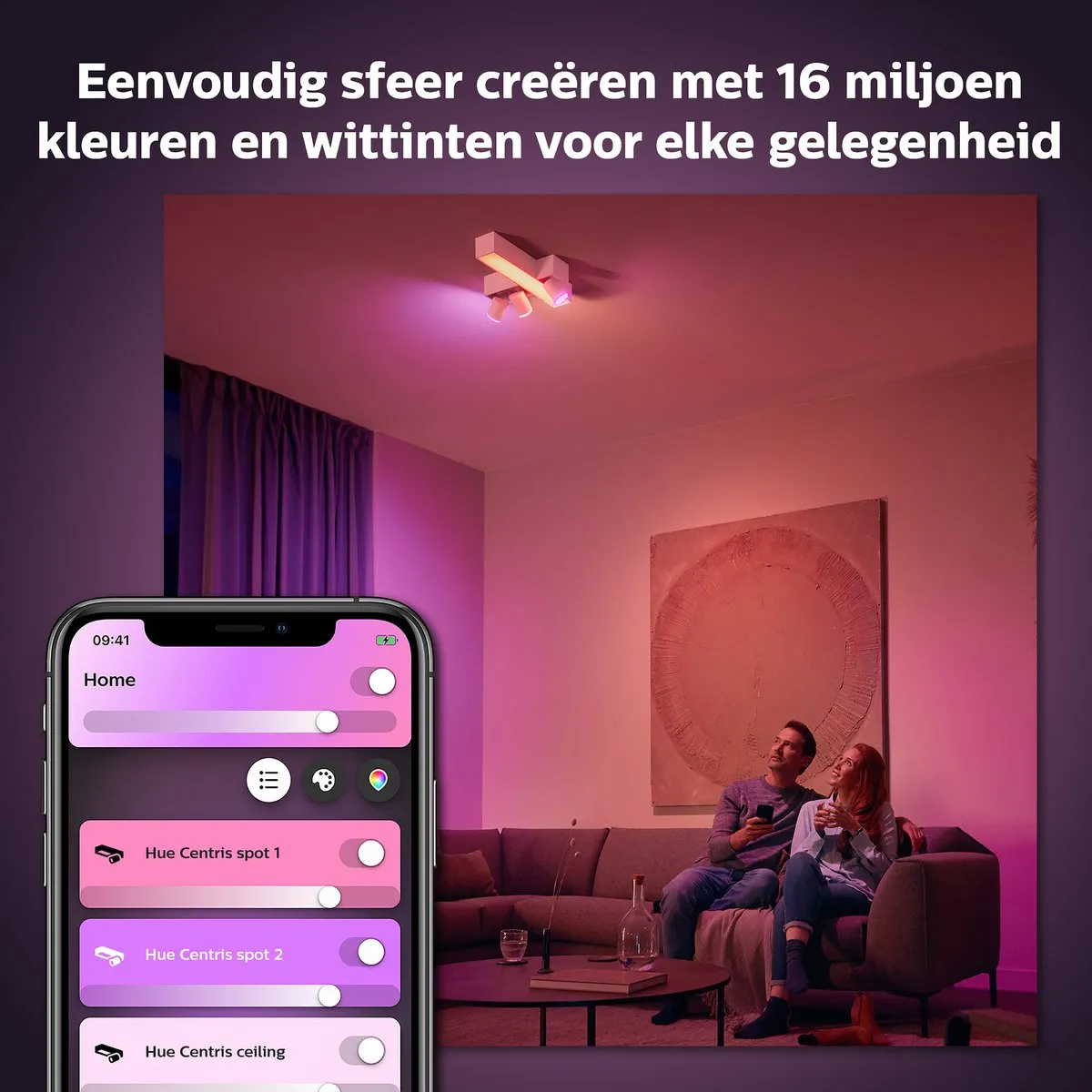 Philips Hue Centris Opbouwspot 3-spots - RGBW - Wit
