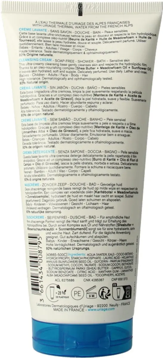 Uriage Eau Thermale Crème Lavante 500ml