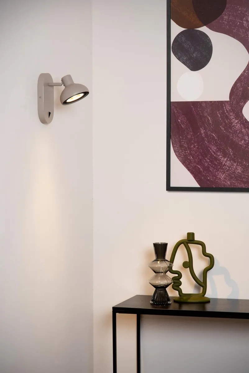 Lucide SENSAS Bedlamp Wandlamp GU10 ES111 - Beige