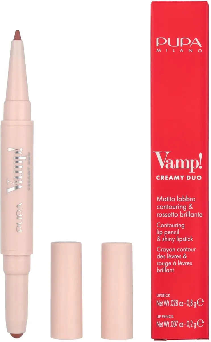 Pupa Milano Vamp! Creamy Duo Lip Pencil & Lipstick 001 Fair Nude