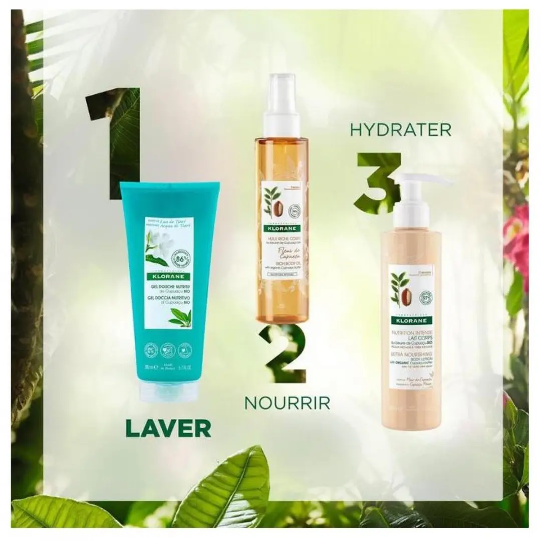 Klorane Huid Eau de Tiaré Gel Douche Nutritif 200ml