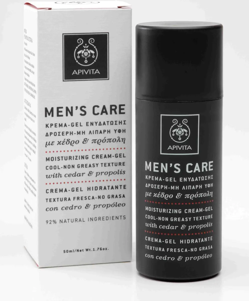 Apivita Moisturizing Cream-Gel voor Mannen 50ml