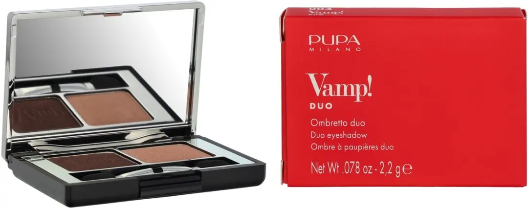 Pupa Milano Vamp! Compact Duo Oogschaduw 004 Bronze Amber - 2x2.2g