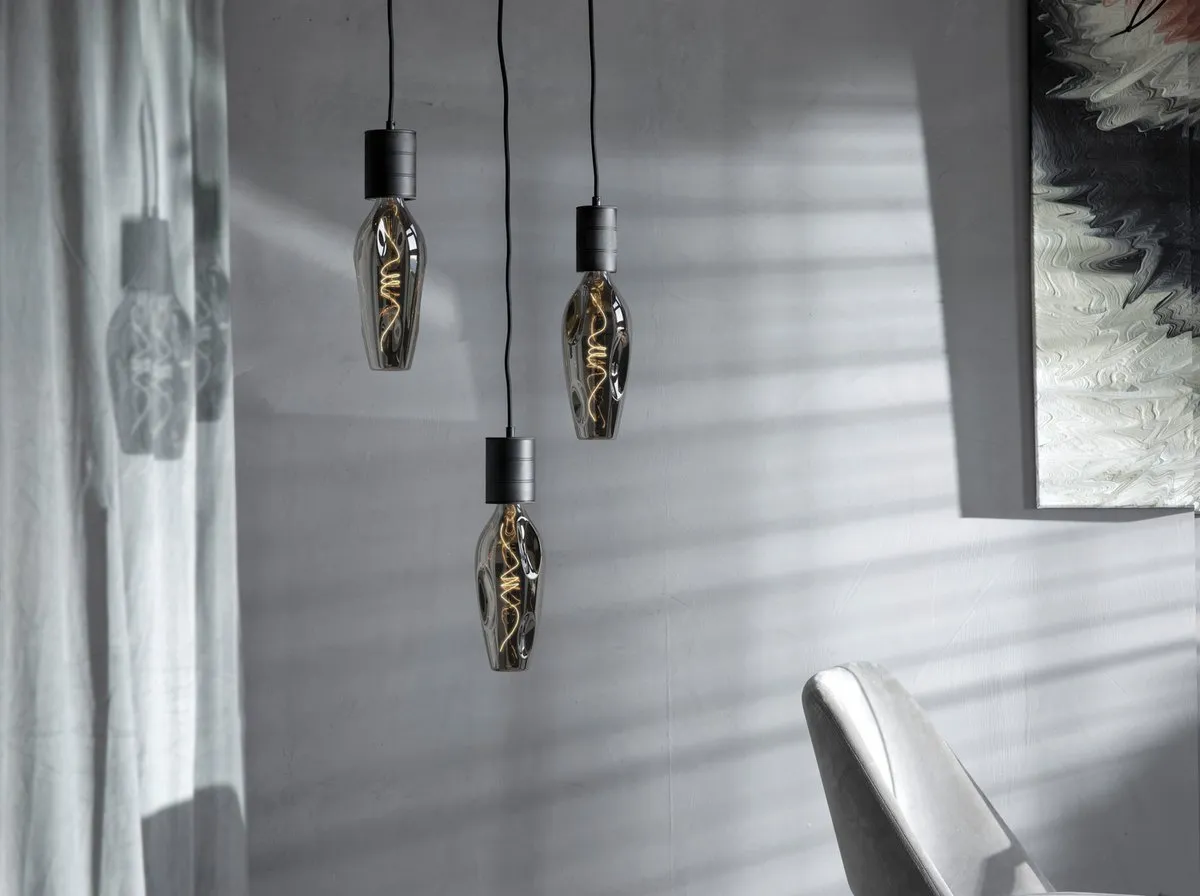 Calex Barcelona XXL Titanium E27 LED Lamp 4W - Rookglas