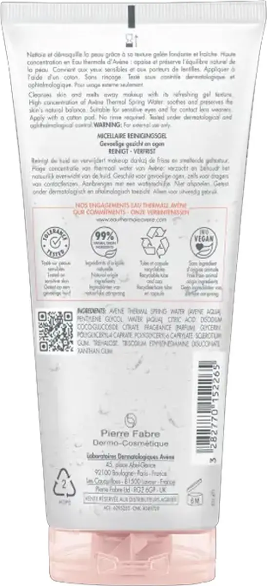 Avène Les Essentiels Micellaire Reinigingsgel 200ml