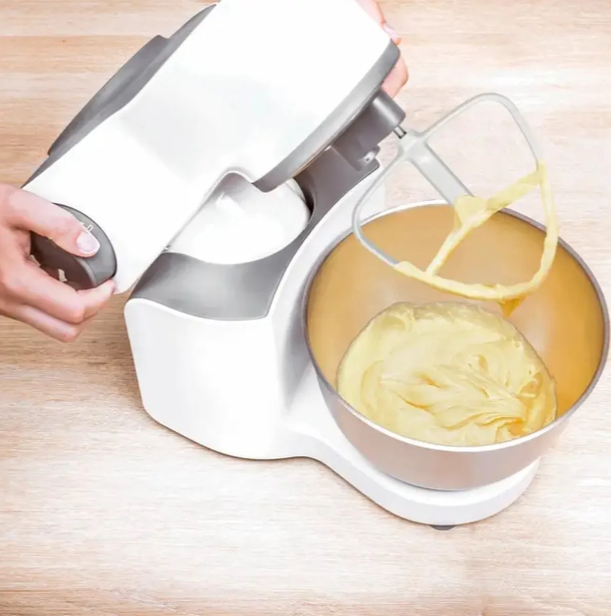 Moulinex QA310110 Staande Mixer 1000W - 7 Snelheden - 4L - Wit-Zwart
