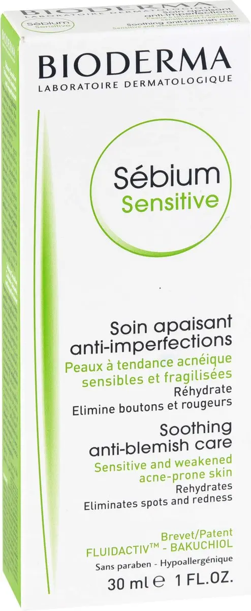 Bioderma Sébium Sensitive Dagcrème 30ml - 30 Stuks