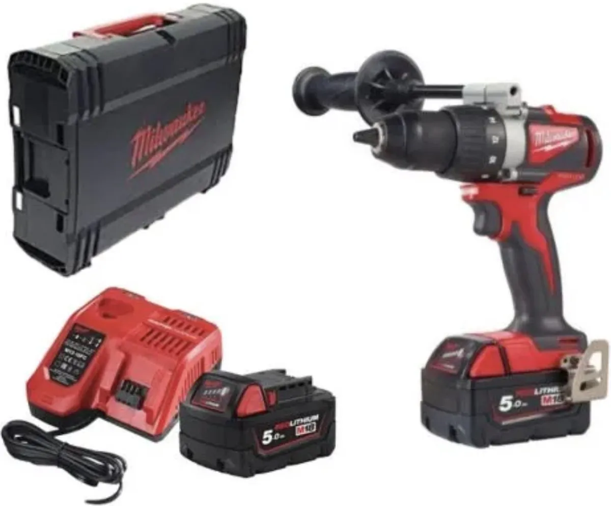 Milwaukee M18 BLDD2-502X Boorschroefmachine 18V - 2x5.0Ah - afbeelding 6 van 6