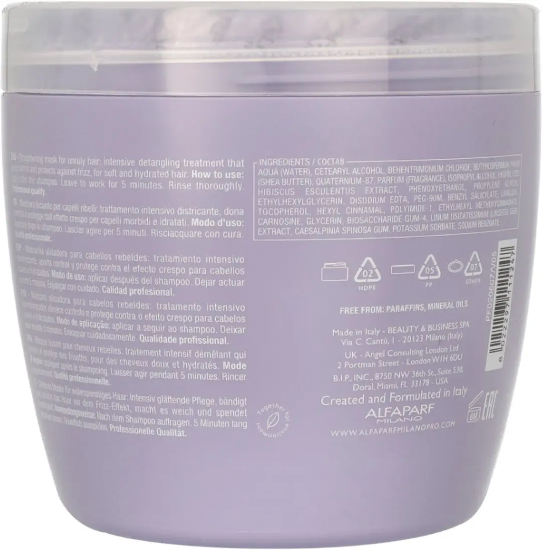 Alfaparf Milano Semi Di Lino Smooth Rebels Haarmasker 500ml