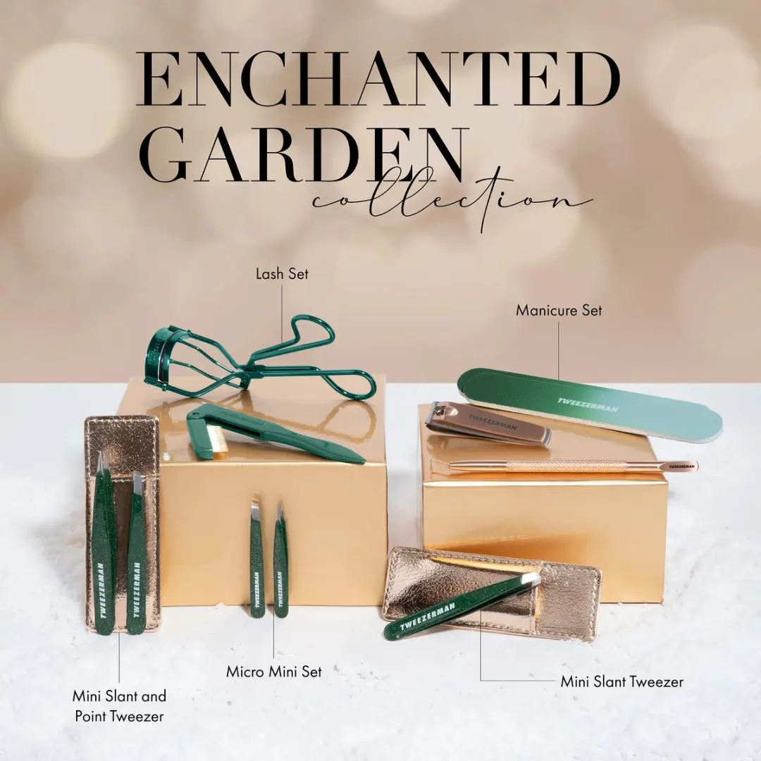 Tweezerman Enchanted Garden Manicure Set - Nagelknipper, Vijlen & Pushy - 3 Stuks