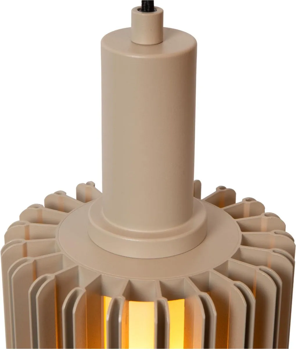 Lucide Lambres Hanglamp Ø15cm - 3xE27 - Taupe